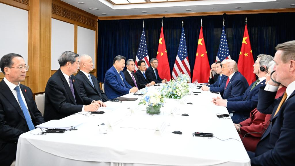 Chinese President Xi Jinping meets with U.S. President Donald Trump in Busan, the Republic of Korea, October 30, 2025. /Xinhua Chinese President Xi Jinping meets with U.S. President Donald Trump in Busan, the Republic of Korea, October 30, 2025. /Xinhua