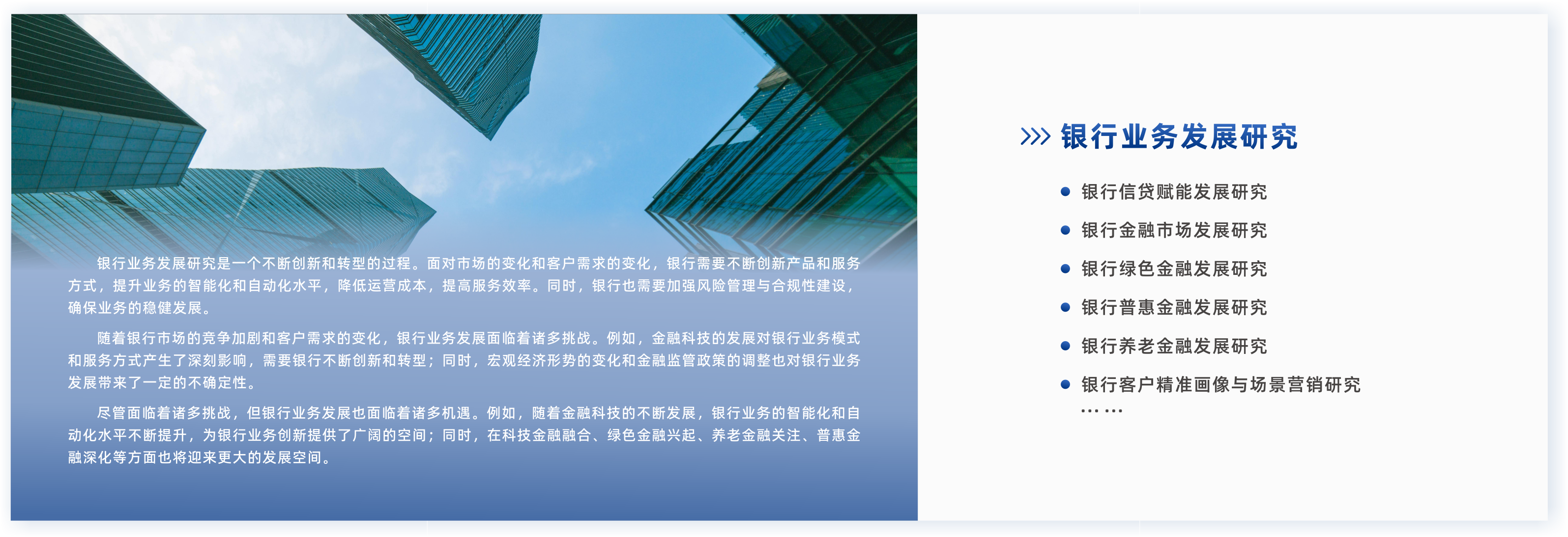 银行行业发展研究