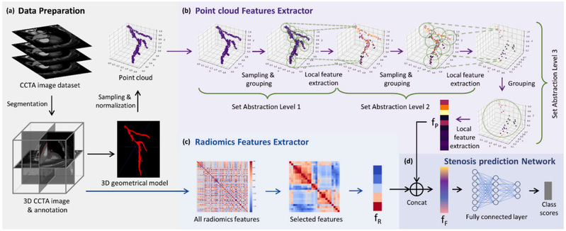 [Journal of Biomechanics] CoroPCRNet: Integrative prediction of hemodynamically significant coronary stenosis by fusing point cloud network and radiomics feature