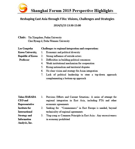 Shanghai Forum 2015 Perspective Highlights